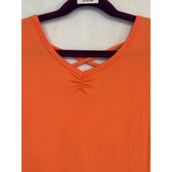 Dotdotsmile Dress Size 7 Solid Tangerine New With Tags - Picture 4 of 7